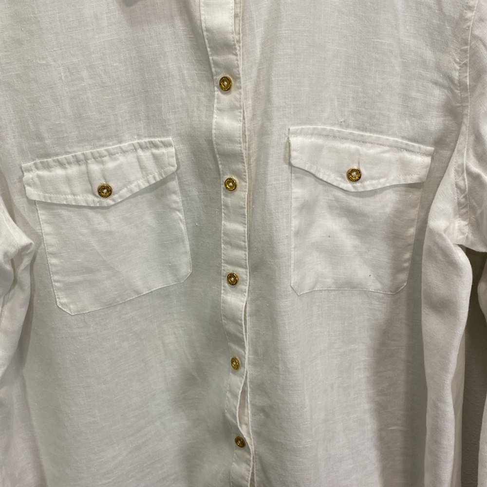 Ellen Tracy vintage linen‎ button up - Picture 3 of 9